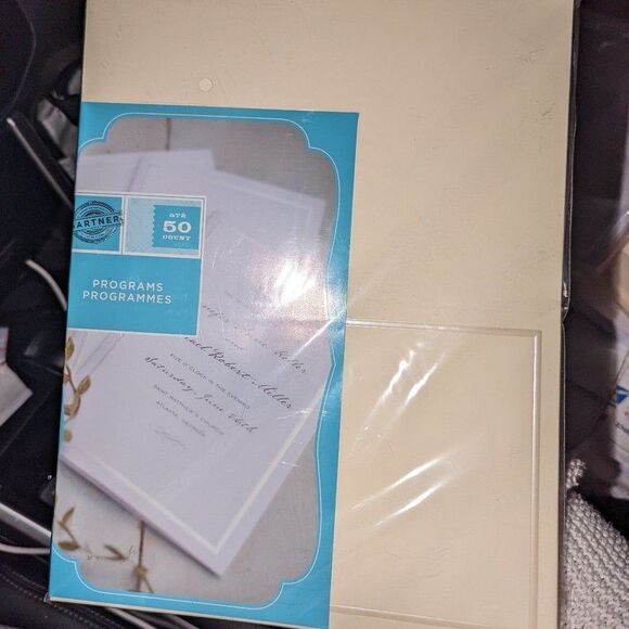 Gartner Pearl/Ivory 50 count Blank Invitation Program Wedding print at home - Picture 2 of 3